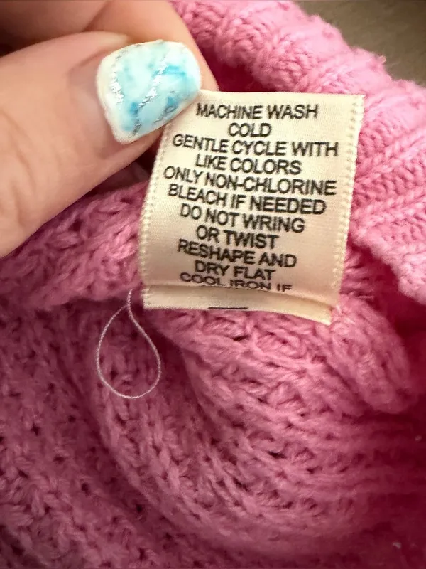 Sincerely Jules Pink Waffle Knit Ruched Drawstring Crop Sweater Y2K Medium - Image 7