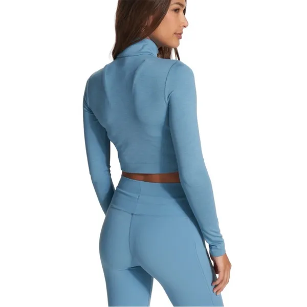 Vuori Lux Rib Half Zip Long Sleeve Cropped Top - Image 8