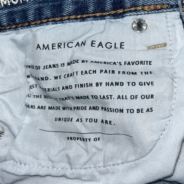 American Eagle Denim Distressed Mom Jeans Size 2 - Image 10