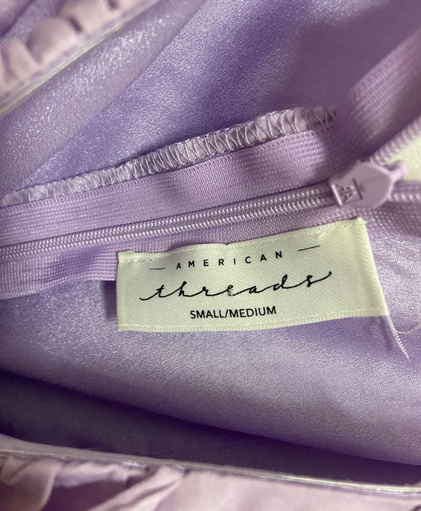 American Threads Lavender Puff Sleeve Dress - Image 3