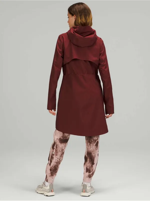 Lululemon Rain Rebel Jacket Waterproof Utility Jacket Red Merlot Size 6 Small - Image 3