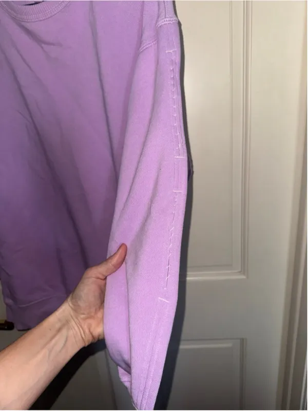 Women's Aerie Sweatshirt XS Purple Crewneck Pullover - Image 3