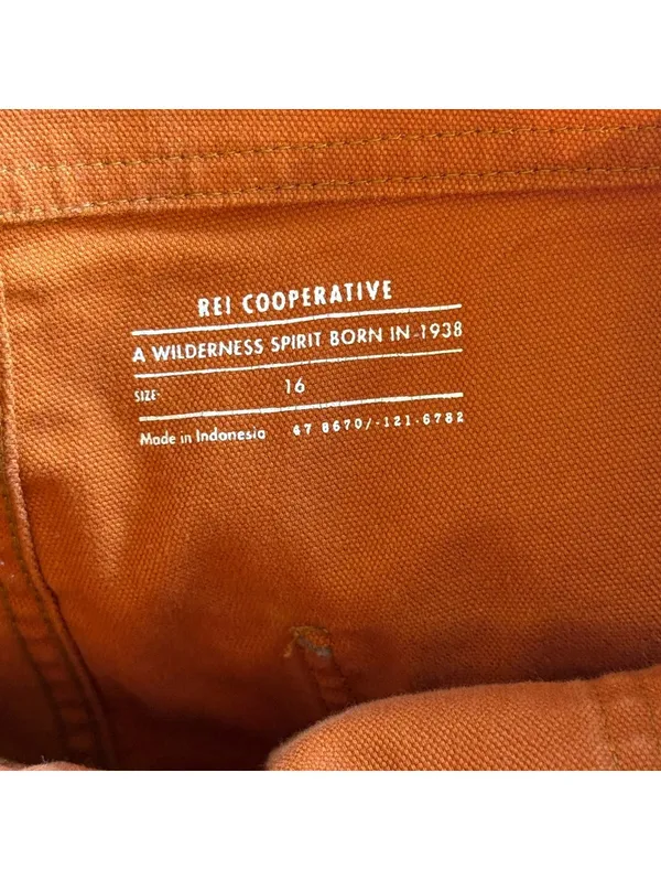 REI Co-op Trailsmith Hiking Outdoor Athletic Shorts women's size 16 orange - Image 7