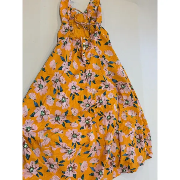 Free People Yellow Floral Maxi Dress - Image 6