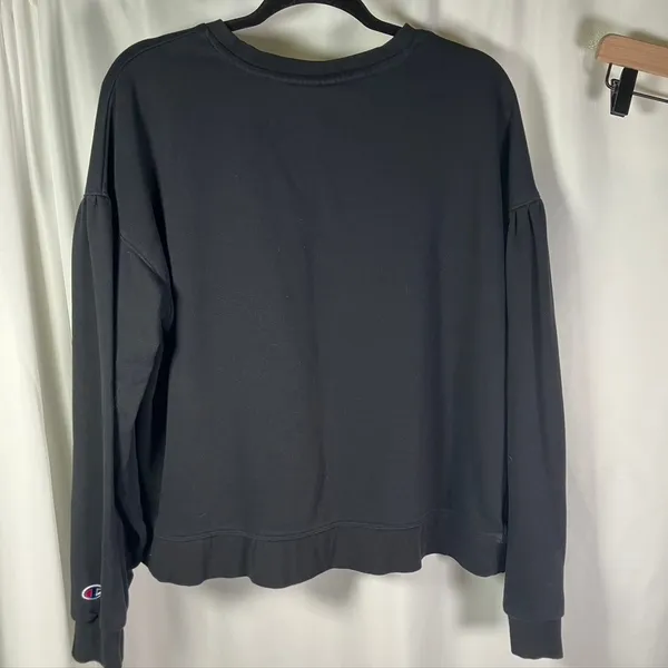 Champion Authentic Athleticwear Black Sweatshirt Crewneck Blouse Womens‎ XL - Image 7