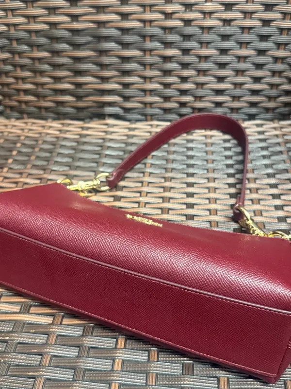 COACH nwt coach Charlotte Shoulder bag dark wine CCO18 WITH CHERRY CHAINS - Image 7