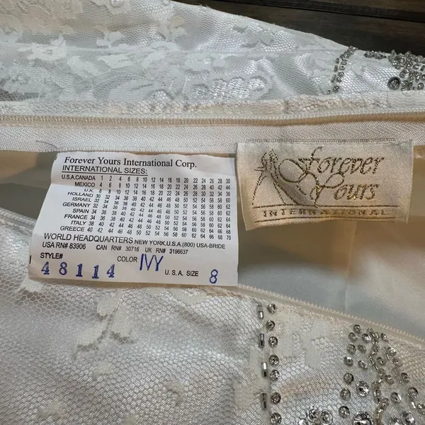 Forever Yours International Beaded Lace Wedding‎ Gown - Image 5
