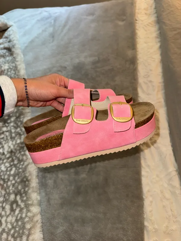 Simply Southern pink platform sandals - Image 2