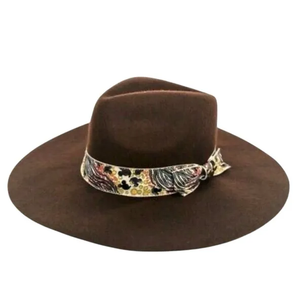 DISNEY PARKS Adult Animal Kingdom Wide Brim Safari Hat Brown leopard - Image 2
