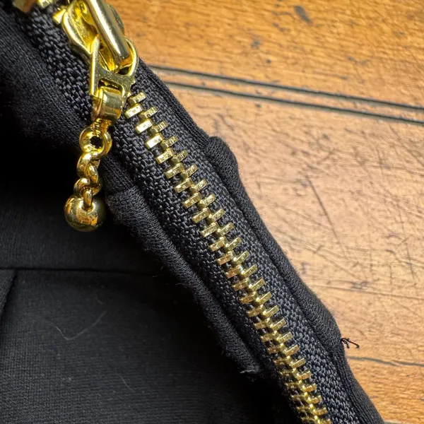 Kate Spade New York Skirt the Rules Black Paperbag Waist Mini‎ Skirt Gold Zip 4 - Image 2