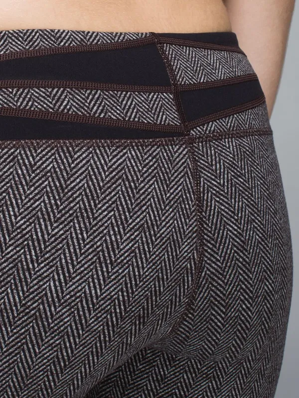 Lululemon Wunder Under Leggings Giant Herringbone Heathered Black SZ‎ 6 - Image 7