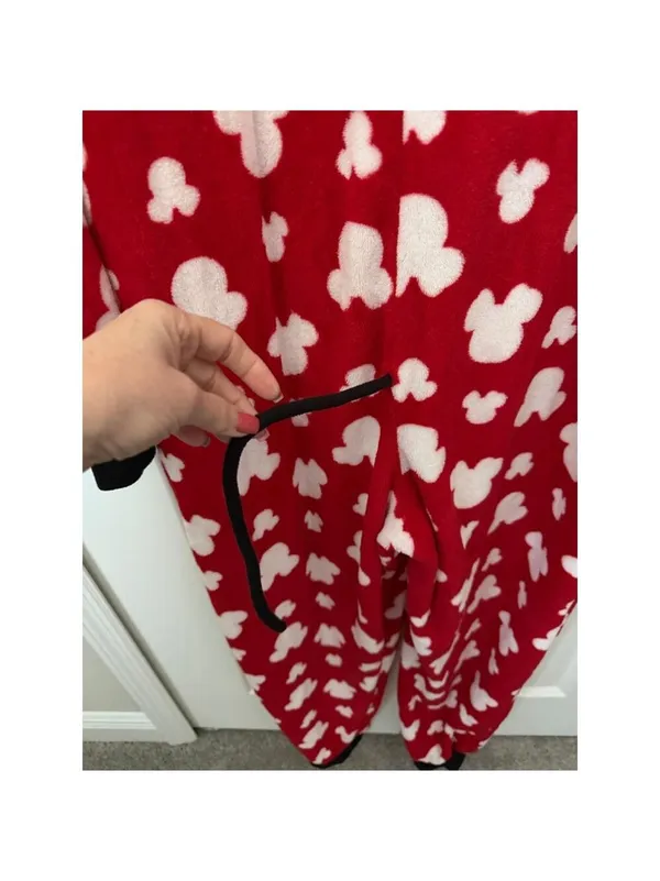 Disney Minnie Mouse Pajama Onesie L Red Black - Image 6