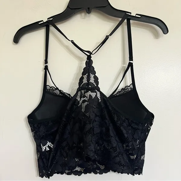 Women's Lingerie Set Black & White Patterned‎ Lace Top Sheer Bottoms Size Large - Image 5