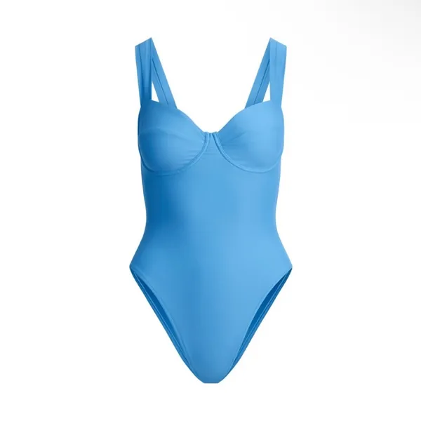 Skims Signature Swim Underwire One Piece‎ in Blue Tide NWT Size Medium - Image 3