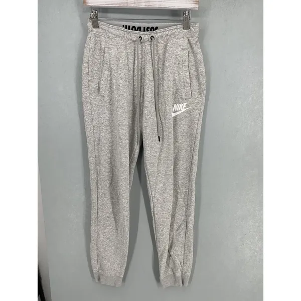 Nike Womens Joggers Gray Heathered Just Do It Waistband Small - Image 2