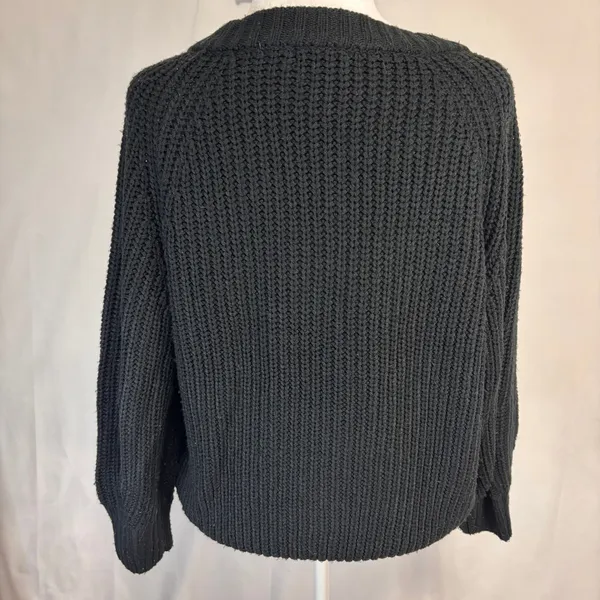 PRETTYGARDEN Cardigan Women Sz S Chunky Knit V-Neck Button Oversized Minimalist‎ - Image 3