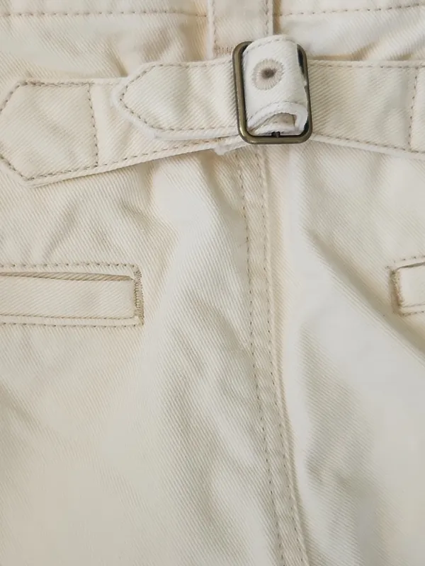 Madewell Relaxed Chino Pants Antique Cream High Rise Wide Leg Size 14 - Image 9