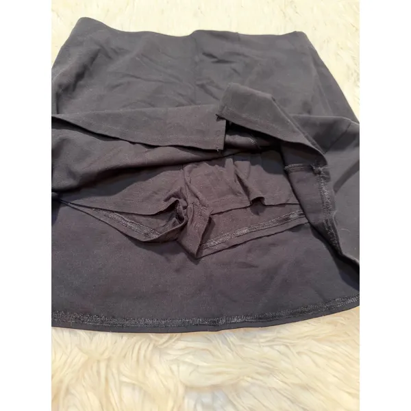 American Eagle Women's Sz Small It Knit Skirt Skort Black Slit Front Shorts Mini - Image 7