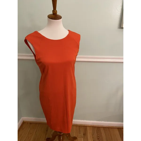 Ecetera 4‎ Orange Dress Cap Sleeve Midi - Image 3