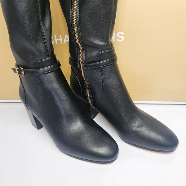 MICHAEL KORS‎ Ella Block Heel Boot In Black US 8 Wide $345 - Image 5