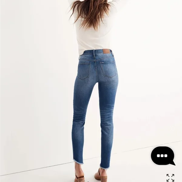 MADEWELL | Women's‎ 10" Chewed Tulip-Hem High-Rise Skinny Jeans, Size 24 - Image 3