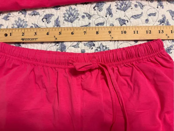 Ekouaer women’s size Small Hot Pink Pajamas shorts and short sleeve top COTTON - Image 7