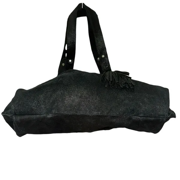 Banana Republic Black Leather Tote Bag Large Shoulder Purse Tassel‎ NWT - Image 6