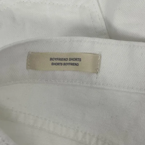 Universal Threads High Rise Cotton Boyfriend Shorts White Size 0 - Image 11