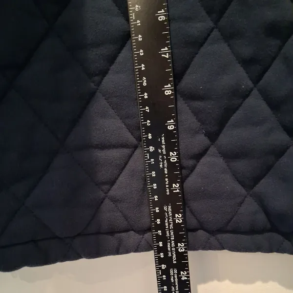 Athleta Sweatshirt Navy Blue Retroplush Quilted Crewneck Side Zippers size Small - Image 5