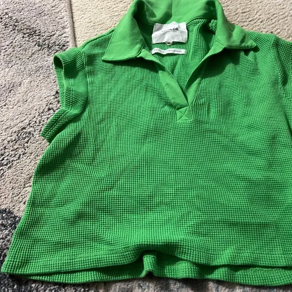 CHRLDR Jas Polo Shirt Small‎ Green - Image 6