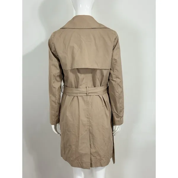 Everlane Women’s Brown Double Breasted Belted Trench Coat Long Jacket Size XS - Image 2