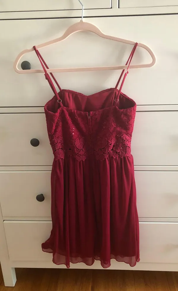 Gorgeous Red Dress with Embroidery, size 1 - Image 2