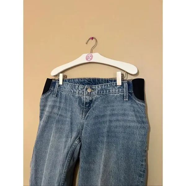 Isabel Maternity By Ingrid & Isabel Cropped Vintage Straight Jeans Woman’s Size - Image 4