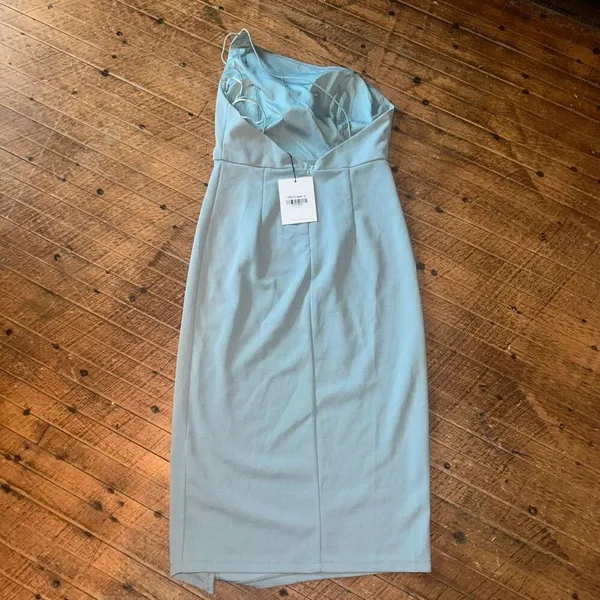 Hello Molly Taking It Back sage one shoulder sexy dress - Image 5
