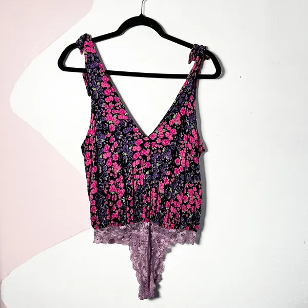 Intimately‎ Free People Bodysuit Womens Small Retro 80s Inspired Festival Boho - Image 2