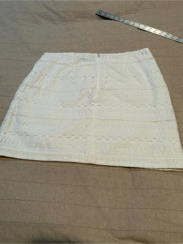 White Crochet Mini Skirt - Women - Image 5