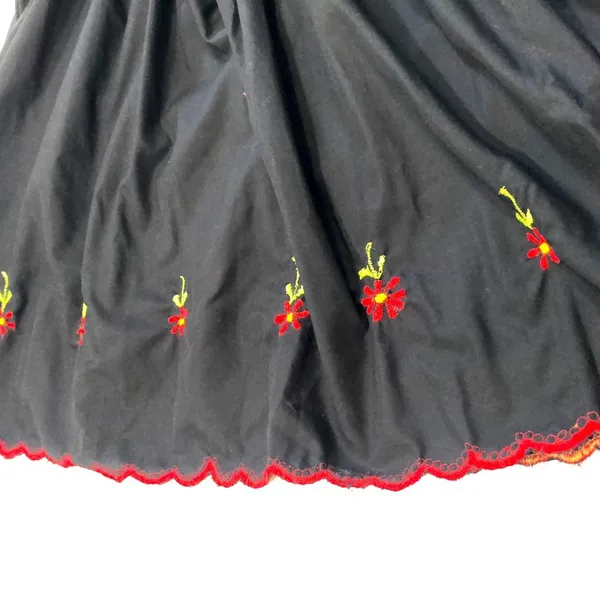 Handmade Philippine Embroidered Dress Black - Image 10