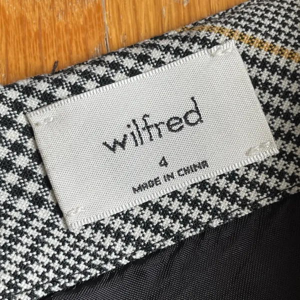 Wilfred Aritzia Plaid Mini Skirt Women’s Size 4 Gray Black Lined Career - Image 3
