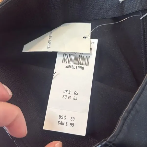 Abercrombie & Fitch NWT black vegan leather leggings size s - Image 6