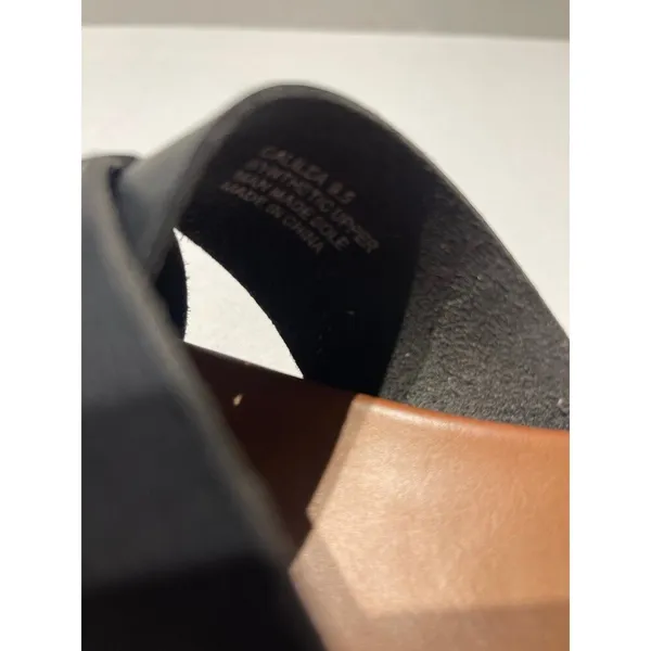 Rock & Candy Calilea Slide Sandals Black Faux Leather Size 9.5 New - Image 7