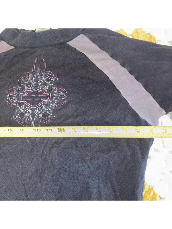 Harley-Davidson Womans XL Sauk City Wisconsin Black Long Sleeve Thick warm Layer - Image 8