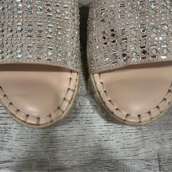 A New Day Women's Sparkling Silver Slide Sandals size 8.5 - Image 3