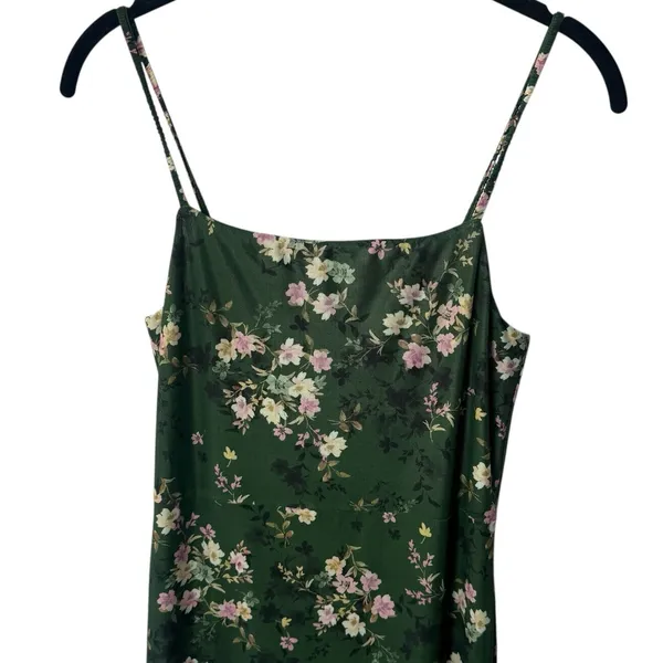NEW Lost + Wander Green Floral Mesh Overlay Maxi Dress Fairy Cottagecore S‎ - Image 3
