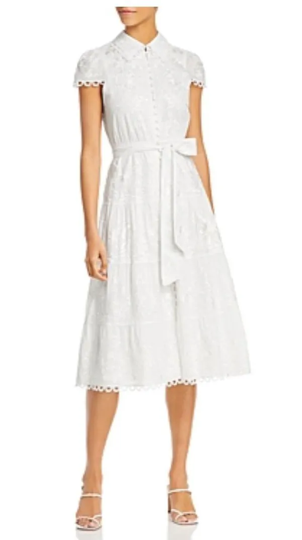 Alice + Olivia Size 4 Vannessa Belted Midi Shirtdress Retails $595 - Image 3