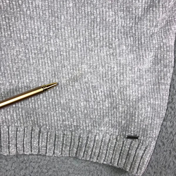 Hollister Chenille Sweater Women Small Oversized V Neck‎ Chunky Soft Cozy - Image 8