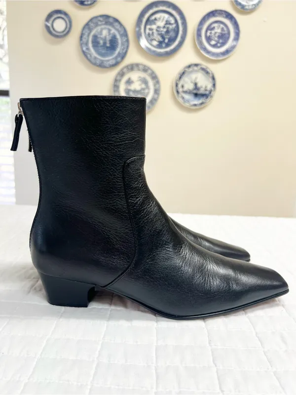 Madewell The Lexie Ankle Boot in True Black Leather Size 8.5 - Image 5