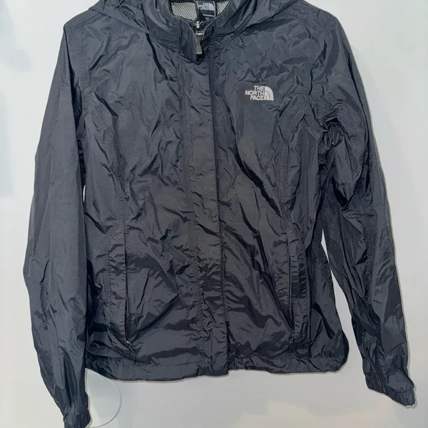 THE NORTH FACE HYVENT Women's 3 in 1 Windbreaker Jacket Hooded Black SZ Medium‎ - Image 2