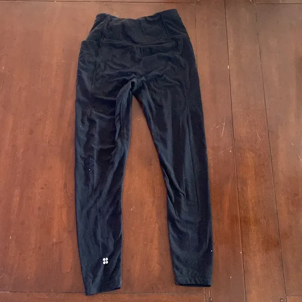 Black Velvet Leggings - Image 2