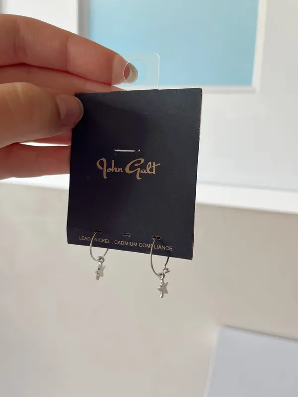 John Galt Star Earrings NWT - Image 2