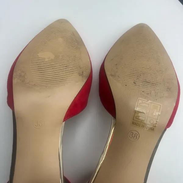Chic Red Ankle Strap Heels - Image 7
